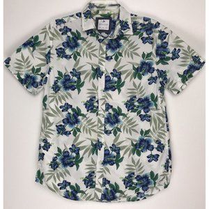 Denim & Flower Men's Medium Slim Fit Ricky Singh Aloha Camp Shirt